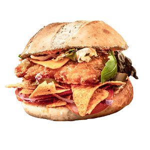The chicken Mexican burger